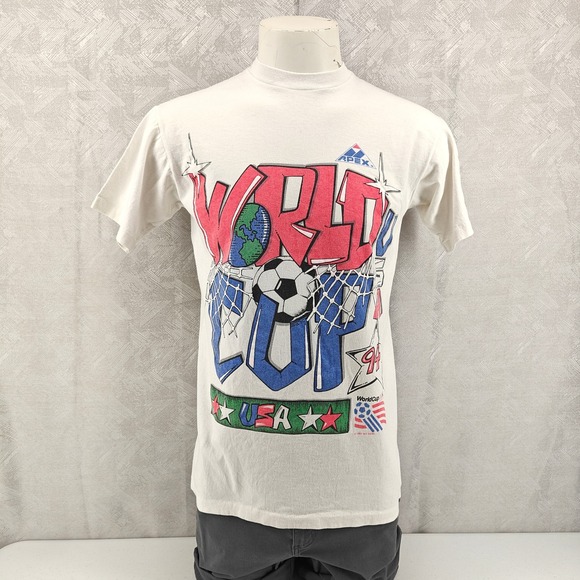 Apex One Other - Vintage Apex One Shirt Mens Medium White Graphic World Cup USA 94 Soccer USA 90s